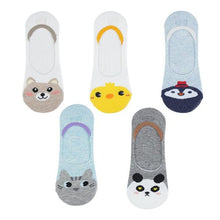 Load image into Gallery viewer, 5 Pairs 3D Cartoon Harajuku Cat Cute Heart Invisible Cotton Socks Casual Boat Socks Funny Girl Ankle Sock Set for Women