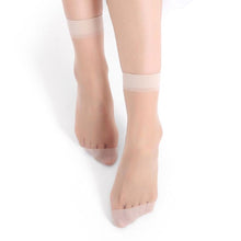 Load image into Gallery viewer, 5 Pairs High Quality Women Velvet Socks Pack Female Summer Thin Silk Transparent Ankle Nylon Socks Set For Women