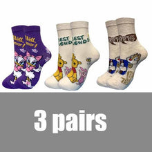 Load image into Gallery viewer, 5 pairs Summer Socks Female Cartoon Animal Bear Mouse Socks Cute Funny Invisible Cotton Ankle Socks For Women