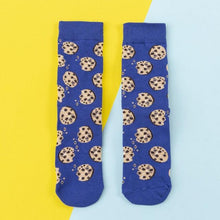 Load image into Gallery viewer, Women's Colorful Cotton Socks Fruits Banana Avocado Lemon Egg Cookie Donuts Food Happy Color Socks