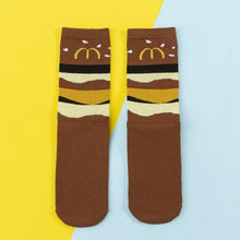 Load image into Gallery viewer, Women's Colorful Cotton Socks Fruits Banana Avocado Lemon Egg Cookie Donuts Food Happy Color Socks
