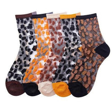 Load image into Gallery viewer, 5 Pairs Young Girl Funny Cute Fashion Colorful Candy Dot Red Lips Wave Socks Sweet Women Thin Summer Ankle Crystal Sheer Socks For Women