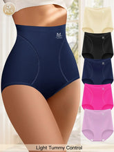 Load image into Gallery viewer, 5 pcs high waist tummy Ice silk scarless women's triangle panties comfortable breathable buttocks summer thin models