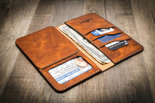 Load image into Gallery viewer, Badge Long Wallet - Chestnut