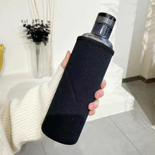 Load image into Gallery viewer, 500ml Glass Water Bottle with Time Marker Transparent Milk Cup Outdoor Sports Portable Leakproof Drink Bottle with Cup Sets Water Bottle Leak-proof Time Scale Print Transparent High Bottle for Office Water Bottle