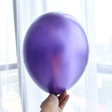 Load image into Gallery viewer, 50/100pcs Metallic Latex 5/10/12 Inch Gold Silver Chrome Birthday Balloons With Accessories For Christmas And Party Decorations Wedding Decorations