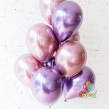 Load image into Gallery viewer, 50/100pcs Metallic Latex 5/10/12 Inch Gold Silver Chrome Birthday Balloons With Accessories For Christmas And Party Decorations Wedding Decorations