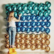 Load image into Gallery viewer, 50/100pcs Metallic Latex 5/10/12 Inch Gold Silver Chrome Birthday Balloons With Accessories For Christmas And Party Decorations Wedding Decorations