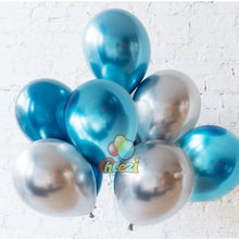 Load image into Gallery viewer, 50/100pcs Metallic Latex 5/10/12 Inch Gold Silver Chrome Birthday Balloons With Accessories For Christmas And Party Decorations Wedding Decorations