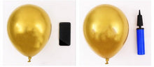 Load image into Gallery viewer, 50/15pcs 10inch Gold Silver Black Metal Latex Confetti Balloons For Wedding Decorations Birthday Party Decorations Bridal Showers Baby Showers