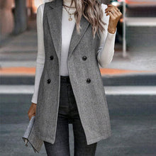 Load image into Gallery viewer, 🖤 Women’s Sleeveless Blazer Vest – Trendy Business Casual