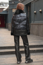 Load image into Gallery viewer, Genuine Lamb Leather Fox Fur Coat
