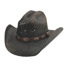 Load image into Gallery viewer, Bullhide Tell Me Why - Bangora Straw Cowboy Hat