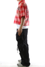 Load image into Gallery viewer, New Liade Washed Flannel Crop Top Button Down Shirt