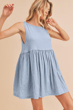 Load image into Gallery viewer, Round Neck Mini Tank Fluttering Dress For Women - Simple, Versatile & Comfortable For Everyday Wear