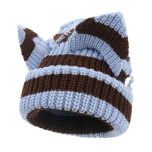 Load image into Gallery viewer, Women’s Thickened Acrylic Knitted Hat with Devil Ears | Cozy Beanie