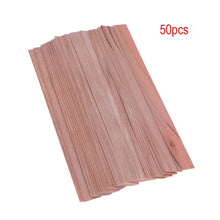 Load image into Gallery viewer, 50Pcs Candle Wood Wick for Candles Smokeless Wooden Wicks for Candle Making Crackling Wood Wick for DIY Candles Soy or Palm Wax Form for Candle Making Supplies Wood Wicks