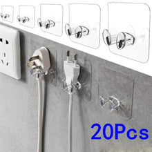 Load image into Gallery viewer, 5/10/20 Pcs Wall Storage Hook Punch-free Power Plug Socket Holder Kitchen Stealth Hook Wall Adhesive Hanger Bathroom Wall Storage Hook Power Plug Socket Holder Wall Adhesive Hanger Home Office