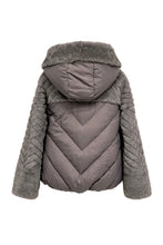 Load image into Gallery viewer, Montana Eco-Fur Down Coat in Grey