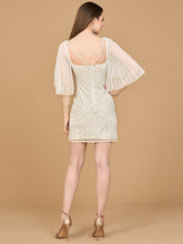 Load image into Gallery viewer, Lara 51213 - Beaded Cape Sleeve Wedding Short Dress