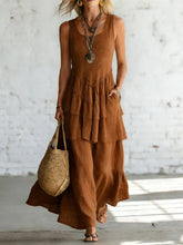 Load image into Gallery viewer, Women's Cotton Linen Sleeveless Loose Maxi Dress