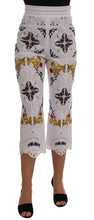 Load image into Gallery viewer, Dolce & Gabbana Mulicolor Majolica Cutout Capri Pants
