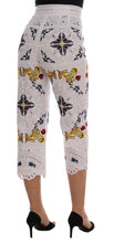 Load image into Gallery viewer, Dolce & Gabbana Mulicolor Majolica Cutout Capri Pants