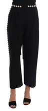 Load image into Gallery viewer, Dolce & Gabbana Black Wool Stretch Crystal Pants