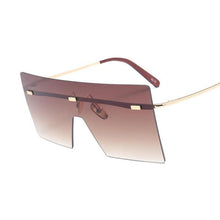 Load image into Gallery viewer, Oversized Luxury Graduent Elegnat Woman and Lady Sunglasses In Retro Vintage Modern Style Sunglasses Rimless Eyewear oculos de sol SUnglasses With UV400Protection