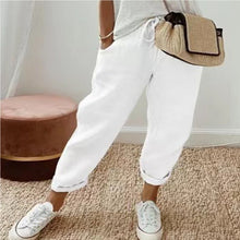 Load image into Gallery viewer, Women’s Cotton Linen Casual Pants – Solid Color