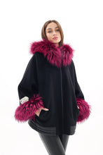 Load image into Gallery viewer, Saga®Furs Silver Fox Cashmere Blend Coat