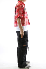 Load image into Gallery viewer, New Liade Washed Flannel Crop Top Button Down Shirt