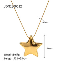 Load image into Gallery viewer, 18K Gold-plated Star Necklace Jewelry - Stainless Steel Five-pointed Star Design