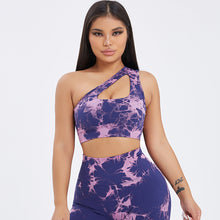 Load image into Gallery viewer, Seamless One-Shoulder Bra & Scrunch Leggings Set - High Waisted Yoga Pants