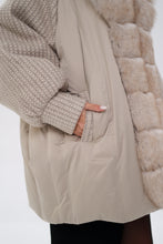 Load image into Gallery viewer, Genuine Polar Fox Boucle Down Coat
