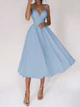 Load image into Gallery viewer, Sexy V-neck Suspender Dress Summer Fashion A-Line Long Dresses For Women