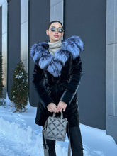 Load image into Gallery viewer, Genuine Silver Fox Fur Down Fill Coat
