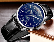 Load image into Gallery viewer, Men's Waterproof Watch With Chronometers Date Display And Fluorescent Pointers Excellent Look Perfect Gift