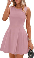 Load image into Gallery viewer, Sleeveless Solid Color Pleated Dress | Flared Midi Casual