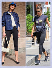 Load image into Gallery viewer, High-waisted cropped yoga pants with pockets