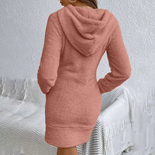 Load image into Gallery viewer, Women's Fuzzy Hoodie Dress