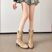 Load image into Gallery viewer, Solid Color Chunky Heel Ankle Boots Women | Versatile Style