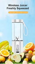 Load image into Gallery viewer, 530ML Electric Juicer Portable Smoothie Blender USB Rechargeable Food Processor Fruit Mixer Machine Mini Juicer Blender Cup Portable Juicer For Travel USB Electric Blender Fruit Smoothie Blender Machine Personal Food Processor Juicer