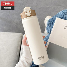 Load image into Gallery viewer, 530ml/750ml Thermos Mug with Straw Stainless Steel Thermal Insulation Straight Cup Thermal Water Bottle Thermos Water Bottle