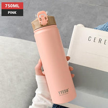 Load image into Gallery viewer, 530ml/750ml Thermos Mug with Straw Stainless Steel Thermal Insulation Straight Cup Thermal Water Bottle Thermos Water Bottle