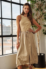 Load image into Gallery viewer, Drawstring Sleeveless Washed Dress For Women – Casual, Stylish, Comfortable, Versatile, Effortlessly Chic Dress for Everyday Wear