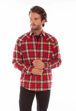 Load image into Gallery viewer, Scully Western Yoke (5345) - Men's Plaid Flannel Shirt