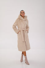 Load image into Gallery viewer, Faux Mink Effect Fur Hooded Coat