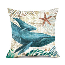 Load image into Gallery viewer, Mandotos Sea Turtle Printed Cushion Covers Linen Throw Pillow Cases For Home Decor Sofa Chair