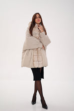 Load image into Gallery viewer, Genuine Polar Fox Boucle Down Coat